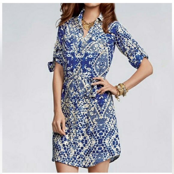 Cabi Blue Button Down Dress size Small - Picture 1 of 6
